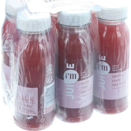 *PRODUIT BLOQUE* JUS POMME POIRE FRUIT ROUGE HPP 6X0,25L